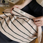 Cowace Color-blocking Striped Series Pure Cotton Bath Towels