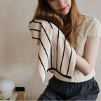 Cowace Color-blocking Striped Series Pure Cotton Bath Towels