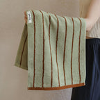 Cowace Color-blocking Striped Series Pure Cotton Bath Towels