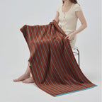 Cowace Color-blocking Striped Series Pure Cotton Bath Towels