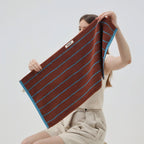 Cowace Color-blocking Striped Series Pure Cotton Bath Towels